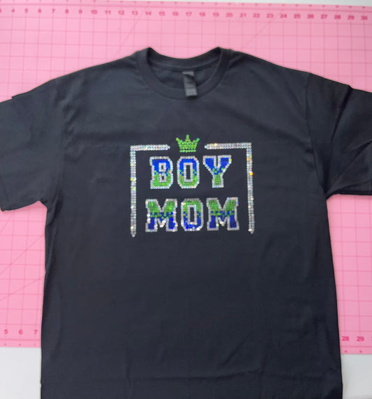 Boy Mom Bling Shirt